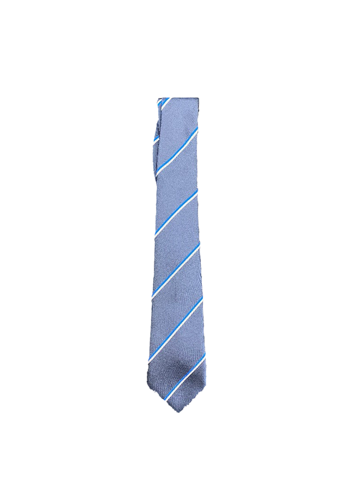 Timaru Boys High School Yr 11-12 Tie Navy/Royal/Silver 1SZ